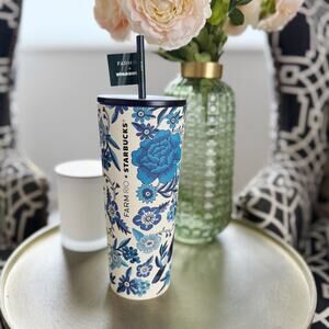NWT Starbucks + Farm Rio ‘Lenco Azulejo’ May 2025 Tumbler